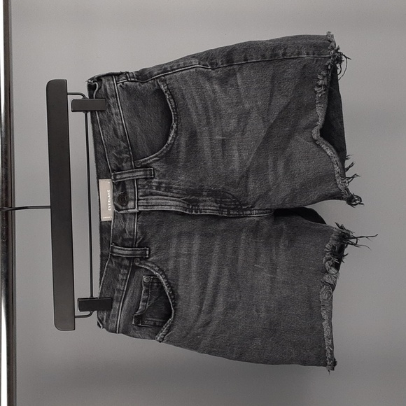 Everlane The Denim Short Black Distressed Shorts